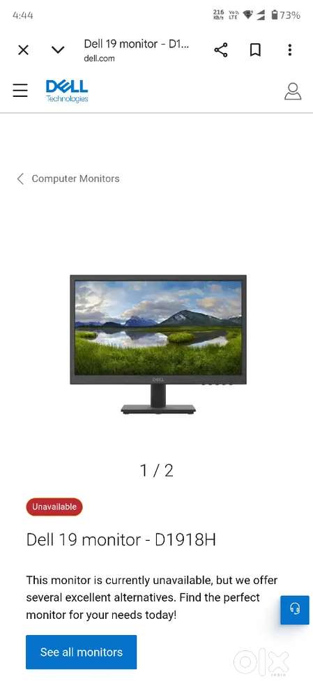 Dell Monitor 18.5 inch