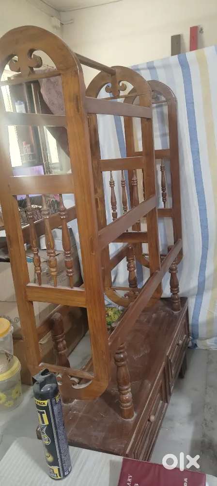 Wooden teak wood cloths hanging rack