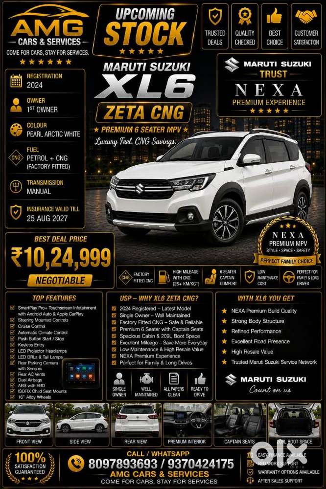 Maruti Suzuki Xl6 Zeta Mt Cng, 2024, Cng & Hybrids