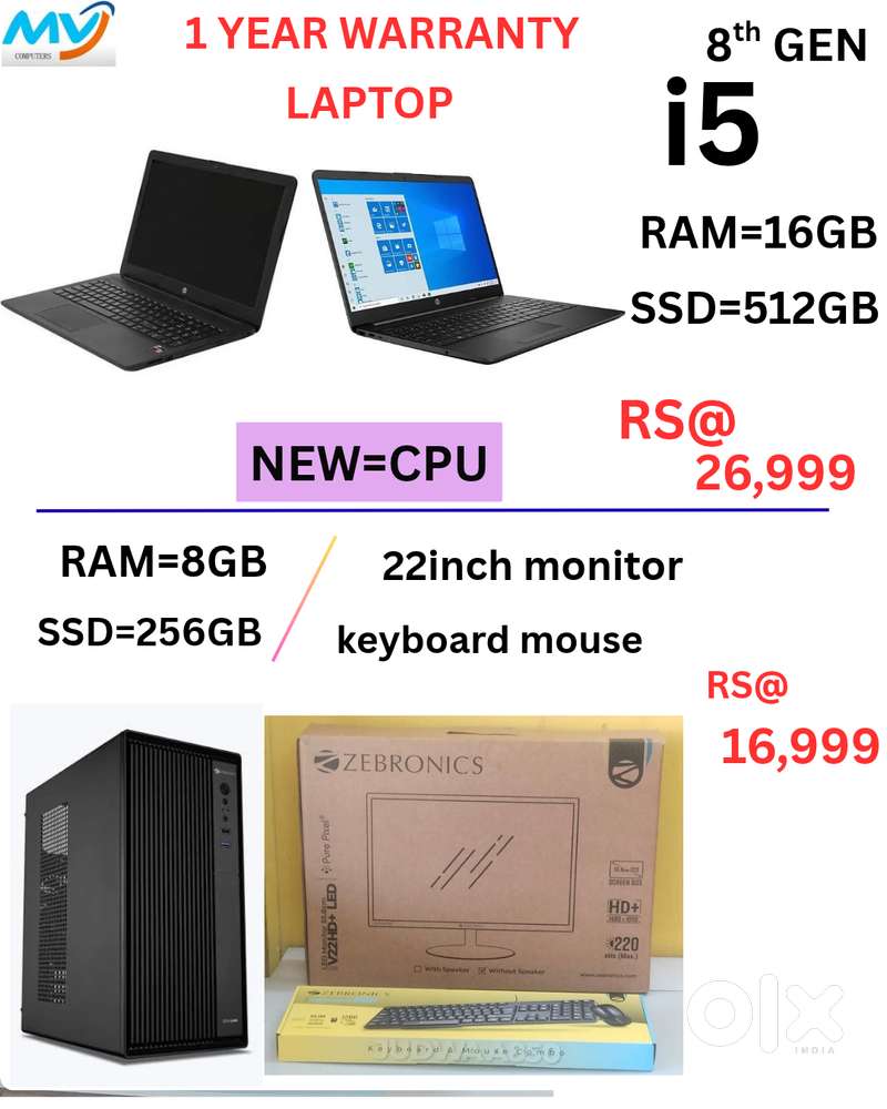 Ready to Use Fullset Computer 1 Year Warrantybudget Desktop Computerb