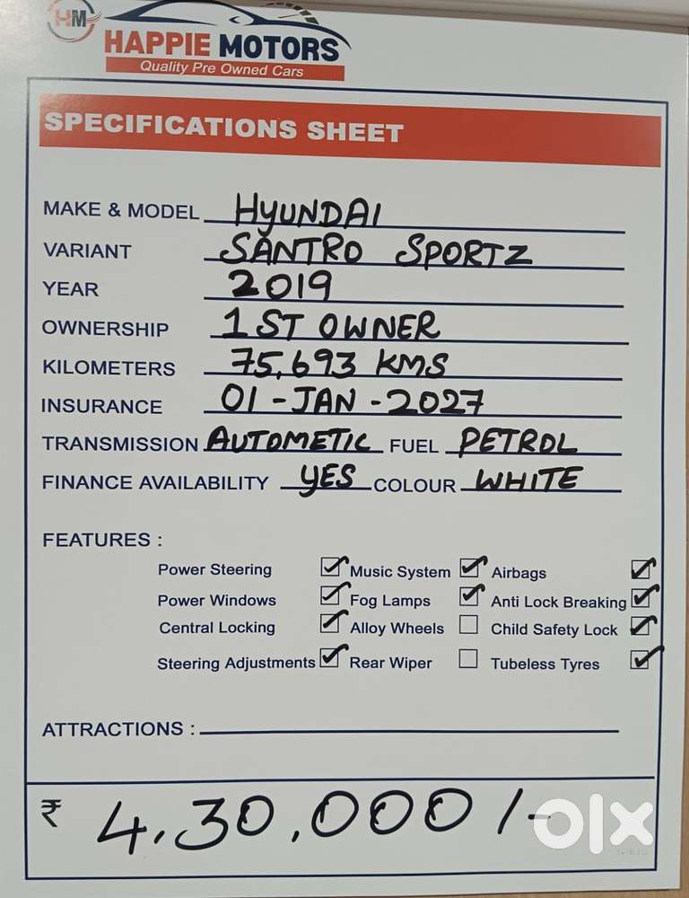 Hyundai New Santro 1.1 Sportz Amt, 2019, Petrol
