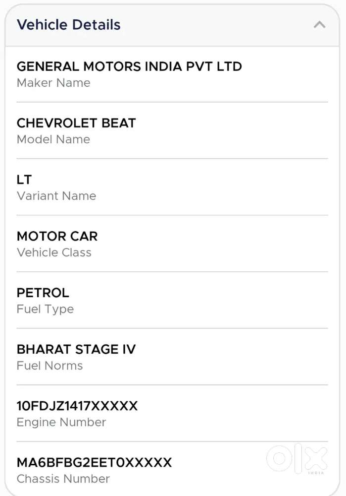 Chevrolet Beat 2015 Petrol 100000 Km Driven
