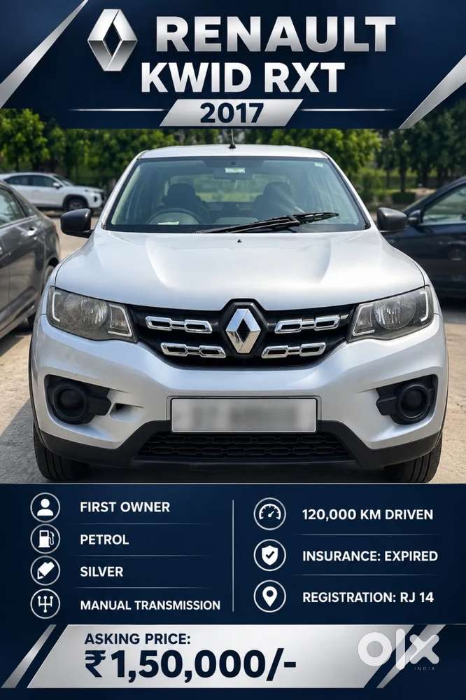 Renault Kwid Rxt 1.0, 2017, Petrol