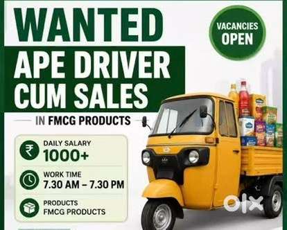 Driver cum sales