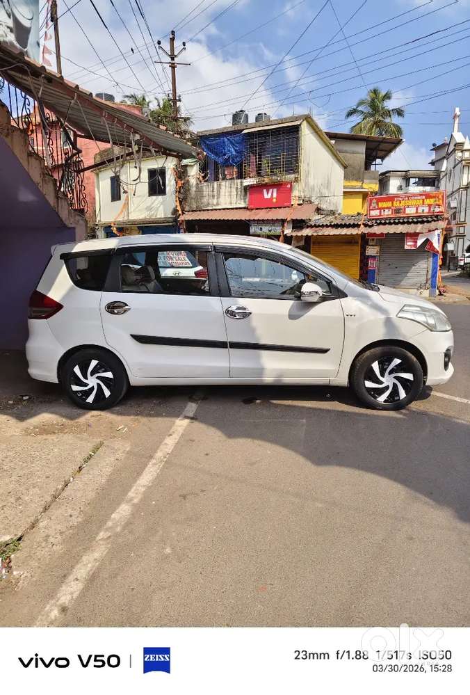 Ertiga Vxi Year 2015 April White Colour Petrol In Excellent Condition.