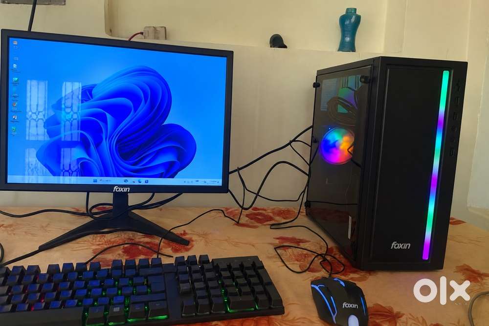 Gaming pc Foxin desktop and display full setup of pc