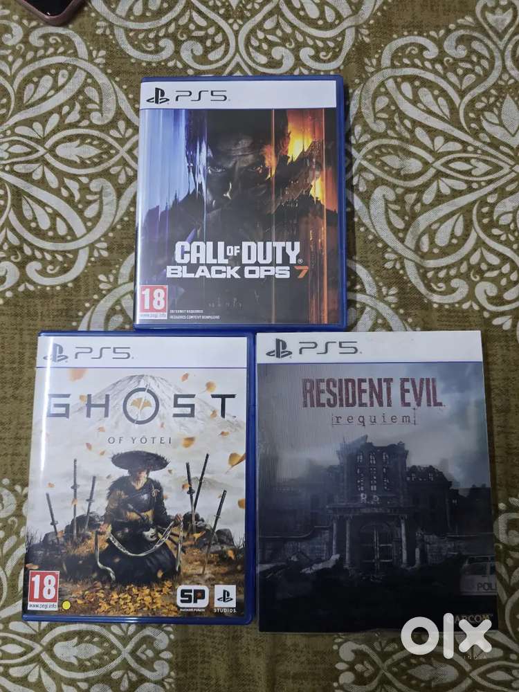 PS5 games discs: Resident evil requiem, Ghost of yotei, Call of duty