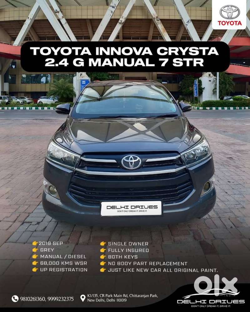 Toyota Innova Crysta 2.4 G Mt, 2019, Diesel