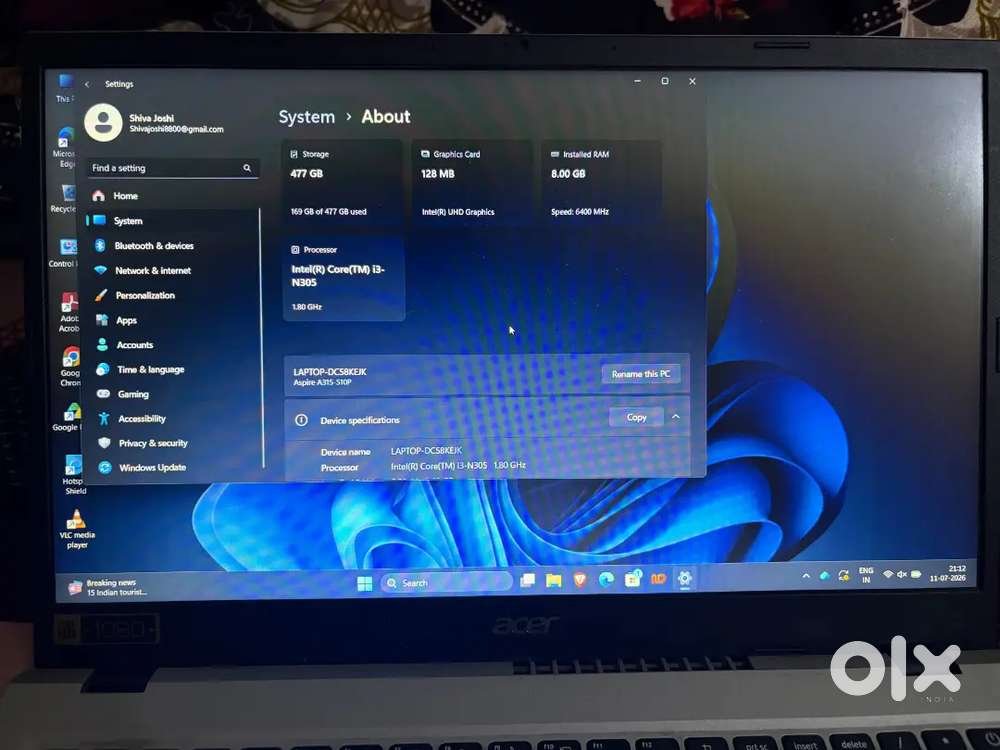 New laptop for sale