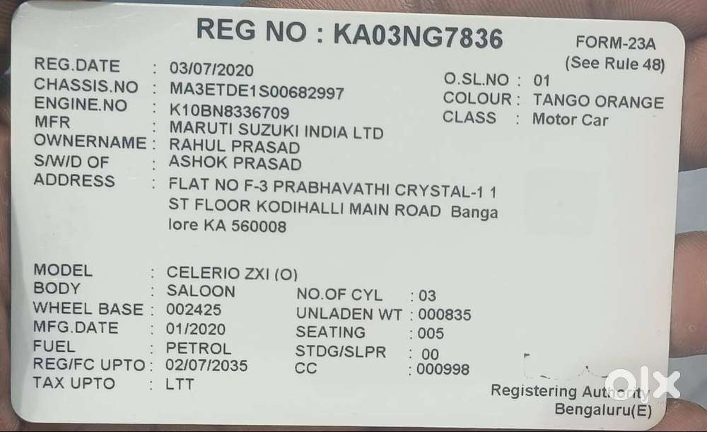 5+ Years Old Celerio Manual Top Model