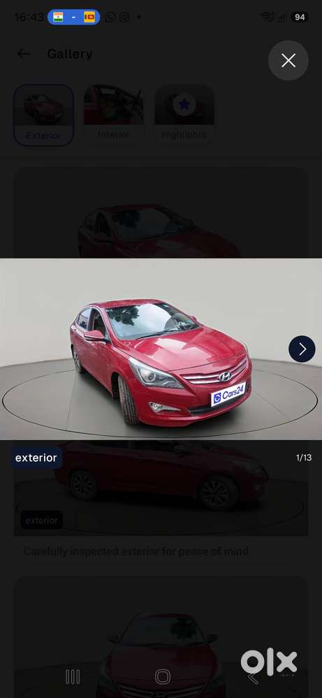 Hyundai Verna 2015 Cng + Petrol