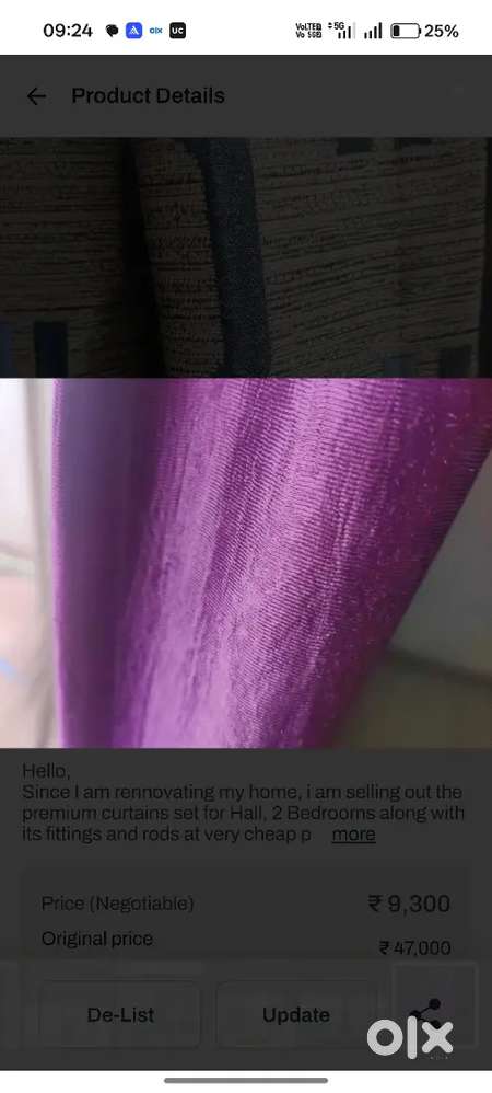 Premium curtains of 2BHK for sell - Bhekrainagar