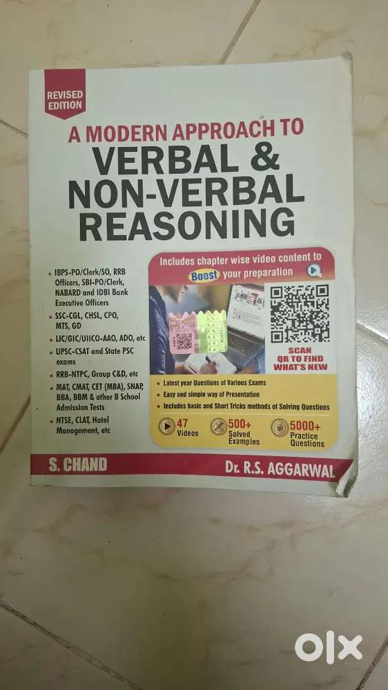 A Modern Approach to Verbal&Non-Verbal Reasoning by Dr. R.S.Aggarwal.
