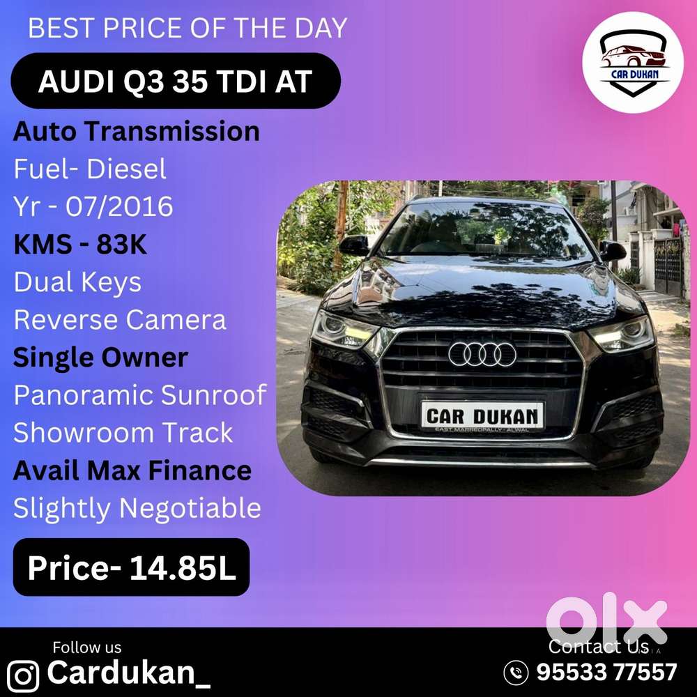 Audi Q3 2.0 Tdi Premium With Sunroof, 2016, Diesel