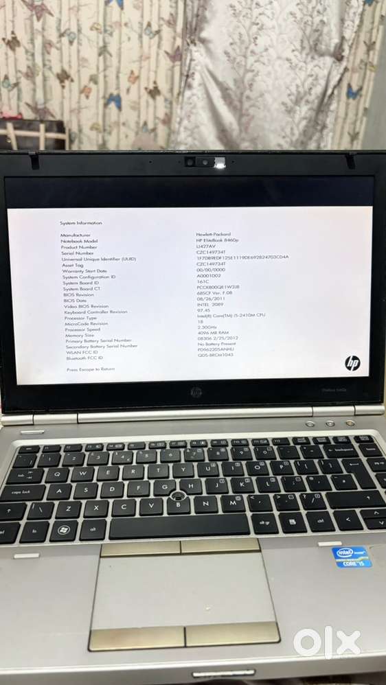 HP EliteBook 8460p  Core i5 2nd Gen  4GB RAM  320GB HDD