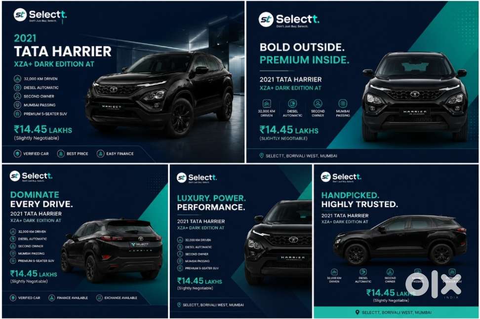 Tata Harrier Xza Plus Dark Edition, 2021, Diesel