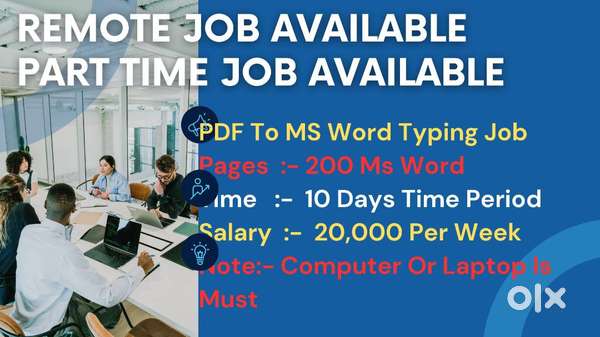 Part-time Computer Data Entry Operator and Typing Jobs Vacancies