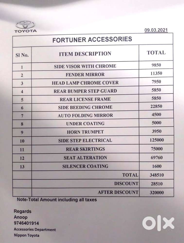 Toyota Fortuner 4x4 At 2.8 Diesel, 2021, Diesel