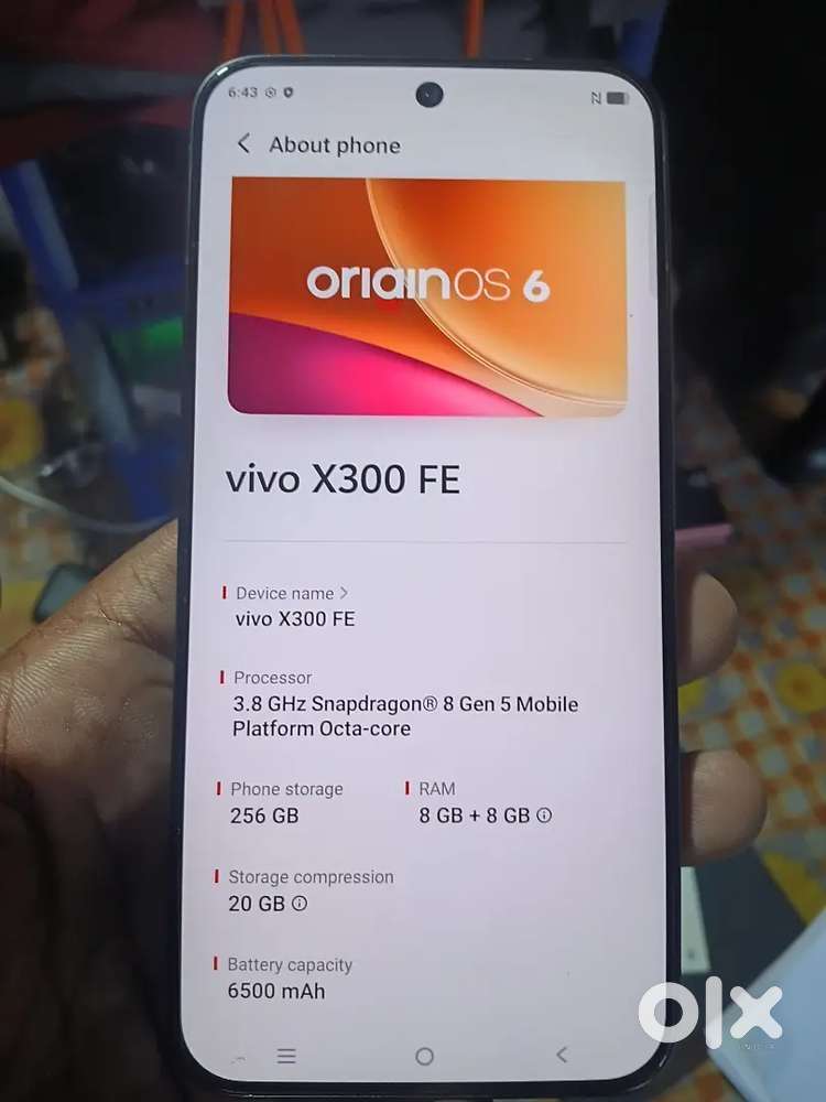 Vivo x300 fe full box and bill available 15 days old only just active
