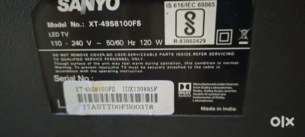 Sanya tv 50 inch