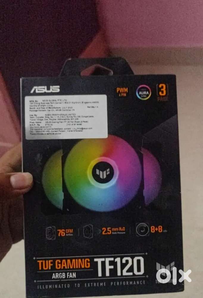 Asus TUF Gaming TF120 ARGB Black 3 Fan Pack with Controller