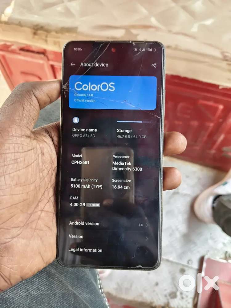 Oppo a3x 5G - Mobile Phones in Saket Puri Colony, Mirzapur cum