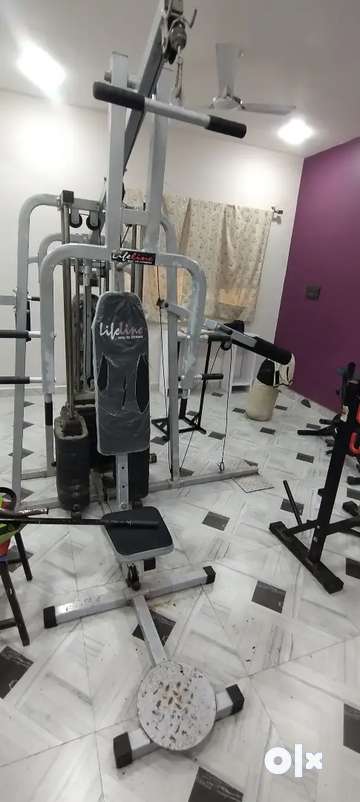 Branded lifeline 6 in 1 station gym set up home gym complete