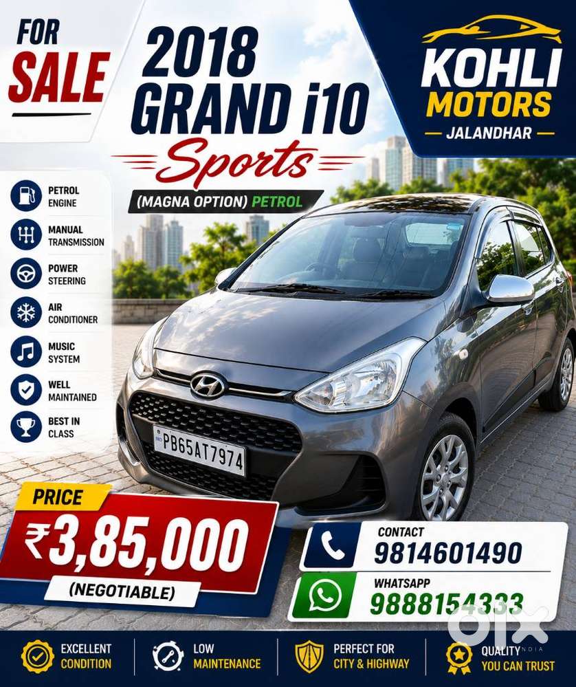 Hyundai Grand I10 Sportz 1.2 Kappa Vtvt, 2018, Petrol
