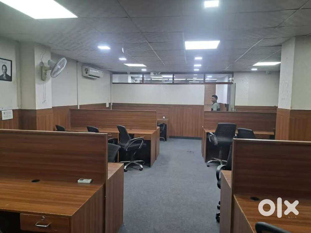 4 Cabin's with 25 Workstation's fully furnished office space. Rent 95k