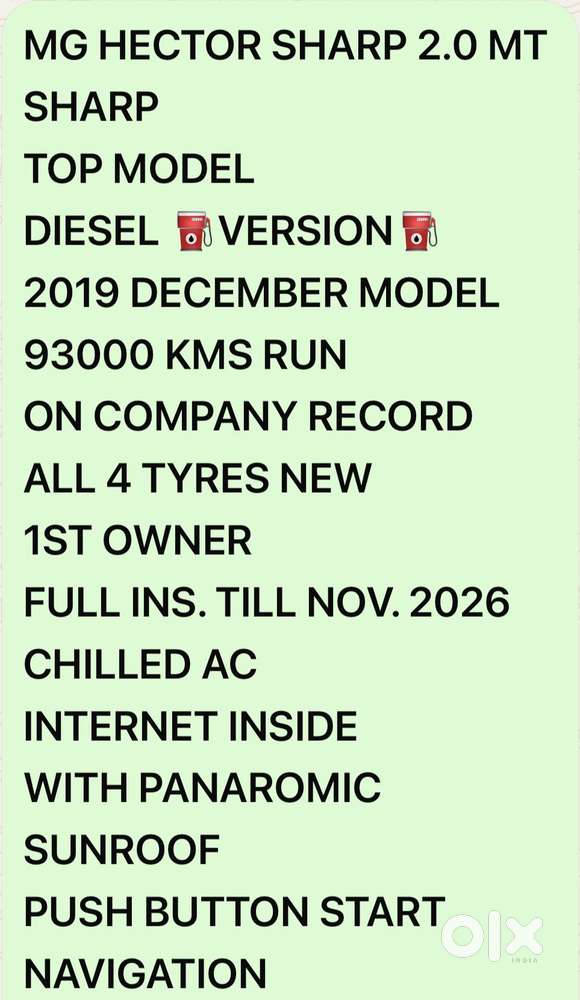 Mg Hector 2.0 Sharp Diesel, 2019, Diesel