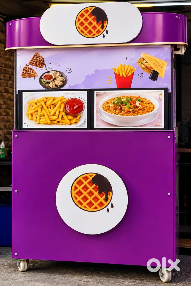 Push Cart for selling  Kabab Burger  Waffles  Tea & Coffee   IceCream