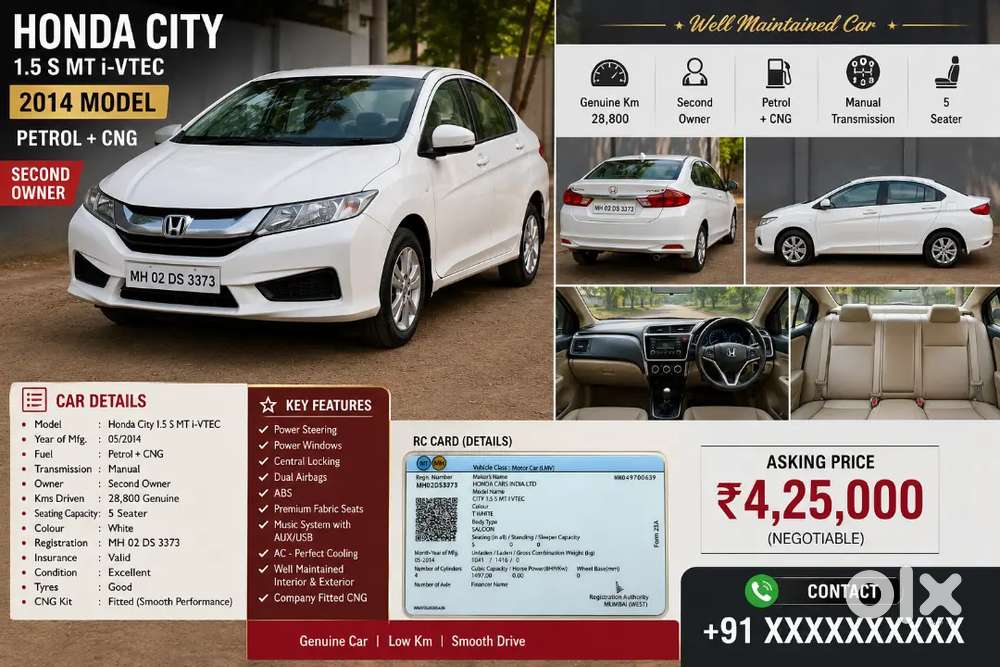 Honda City 2014 Petrol Manual