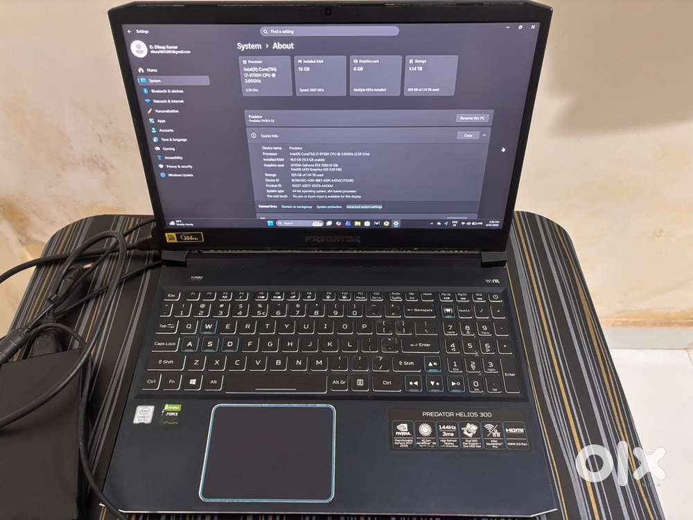 ACER PREDATOR HELIOS 300 ₹70,000 only  no damage  good condition