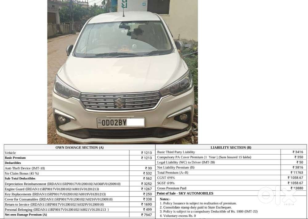 Maruti Suzuki Ertiga Tour-m(petrol) Model Reg. 25 Nov 2021