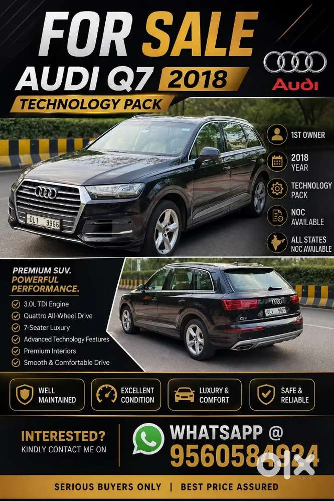 Black Colour Audi Q7 Technology