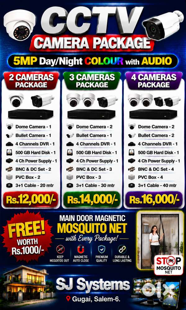 CCTV Camera | 5MP Day & Night Colour | Free Installtion