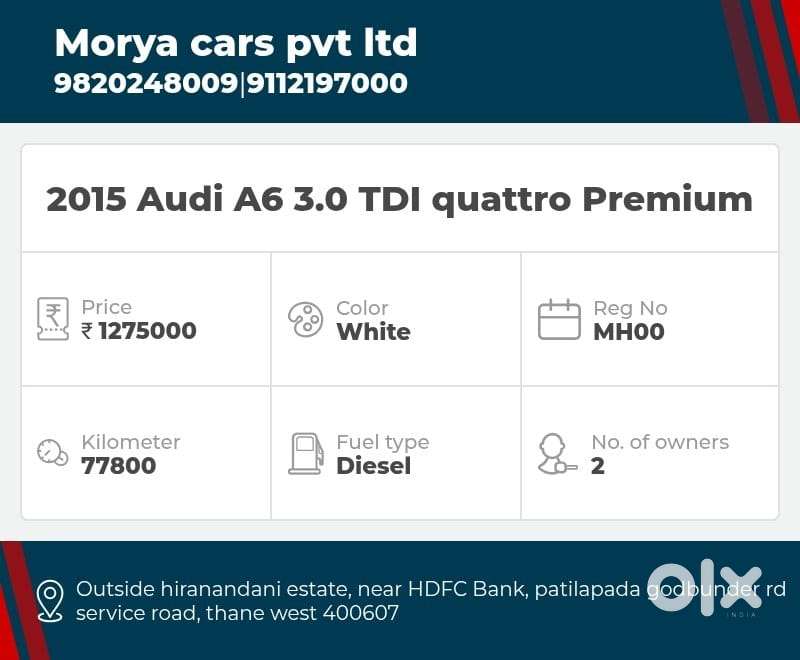 Audi A6 3.0 Tdi Quattro Premium Plus, 2015, Diesel