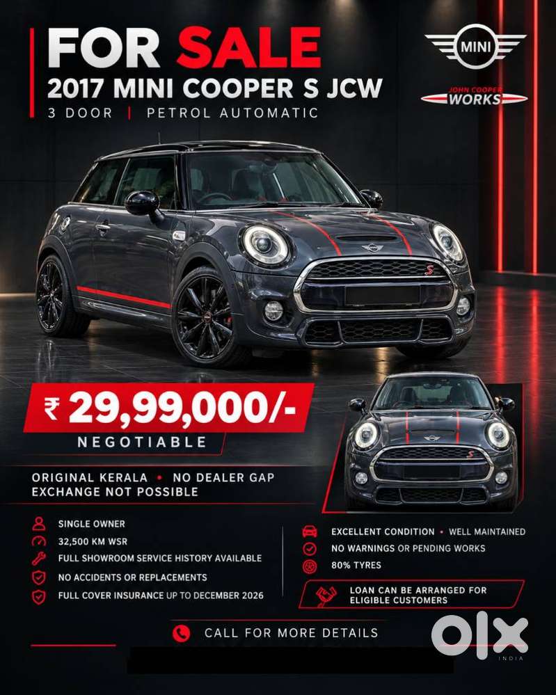 Mini Cooper S 3-door, 2017, Petrol