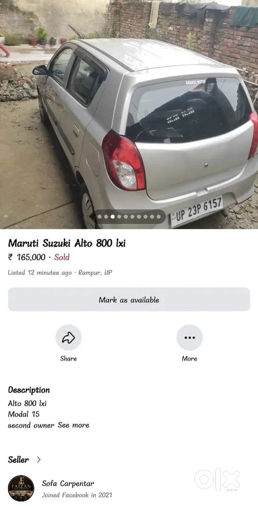 Maruti Suzuki Alto 800 Lxi 2nd 2015