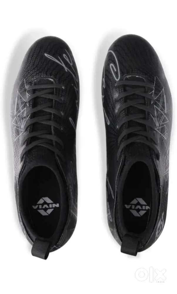NIVIA Pro Carbonite 7.0 Football Shoes For Men (Black , 8)