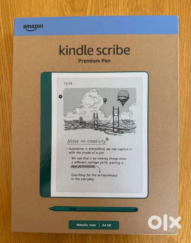 Amazon Kindle Scribe 64GB 2024 Metallic Jade Premium Pen W Folio