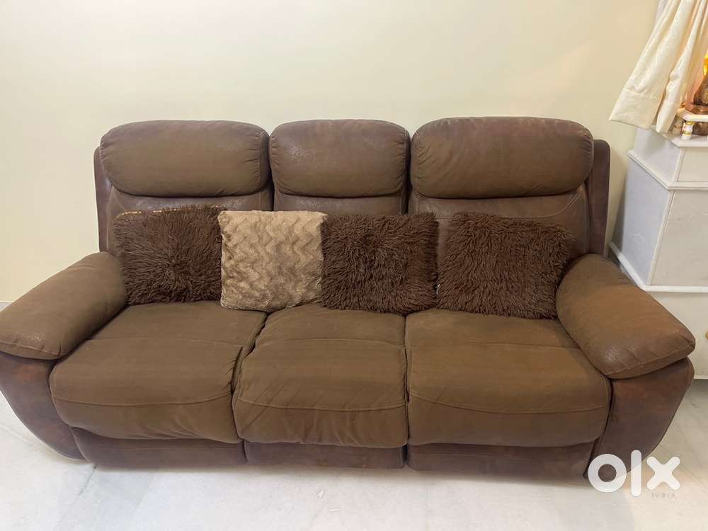 3 seater recliner leather sofa