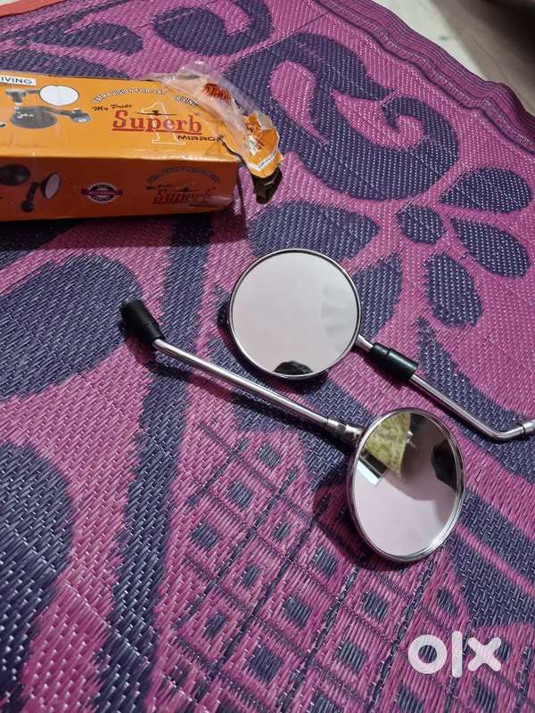 Royal enfield silver side mirror