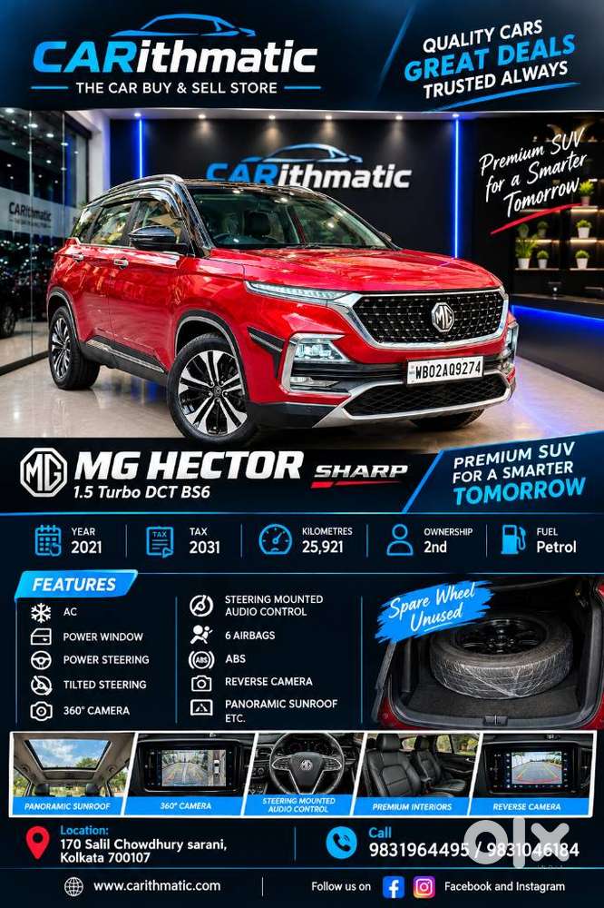 Mg Hector 1.5 Dct Sharp, 2021, Petrol