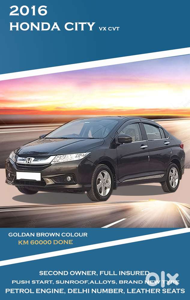 Honda City Vx Petrol Cvt, 2016, Petrol