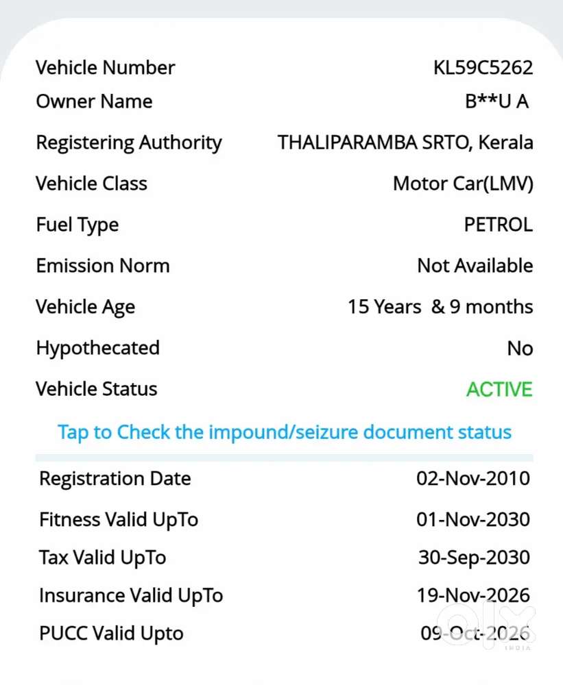 Maruti Suzuki Alto 2010 2nd Owner