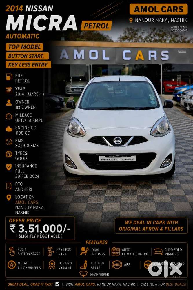Nissan Micra Xv Cvt, 2014, Petrol