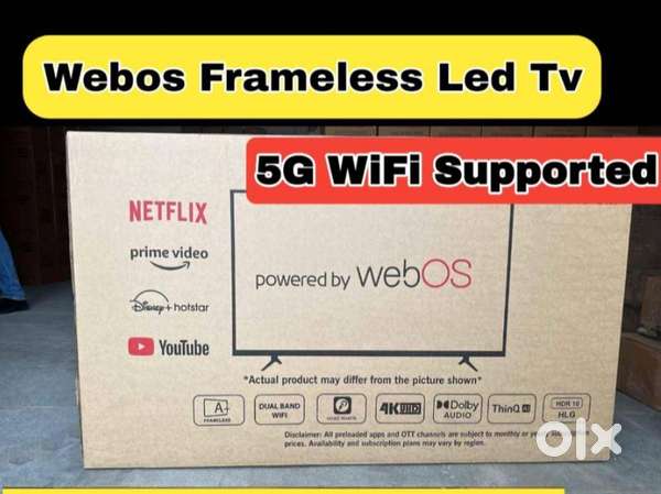 Latest 5G Wi-Fi Support LED tv Webos Google TV Brand All Size Availabl