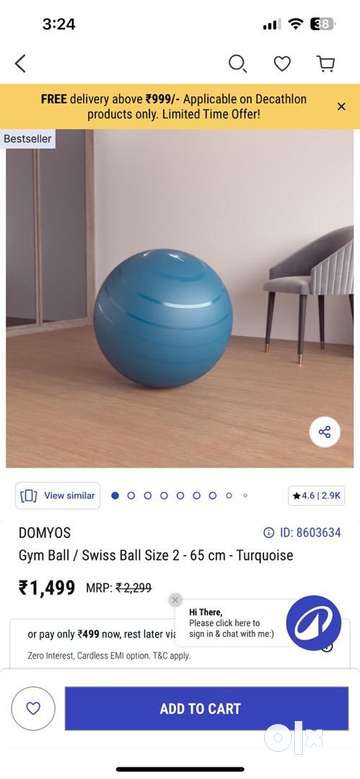 Decathlon gym ball hotsell
