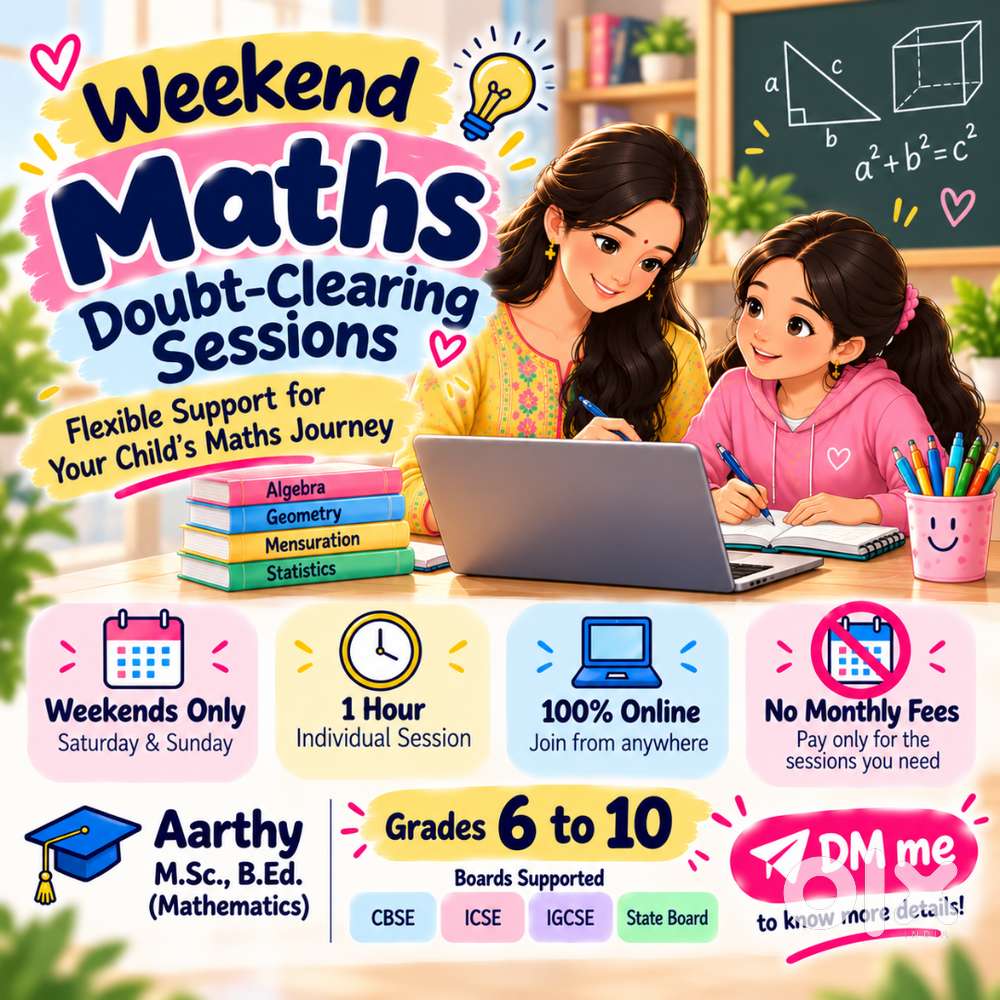 Online Maths Doubt Clearing Classes | Grades 6&ndash;10